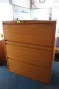 THREE DRAWER WOOD FILE CABINET