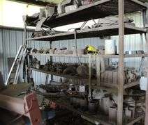 RACK WITH CONTENTS