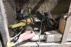 METAL CAGE WITH POWER TOOLS INCLUDED
