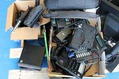 PALLET OF MISC - 5 MONITORS, TELEPHONES, 4 CPU