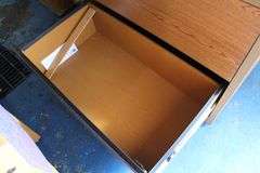 TWO DRAWER WOOD FILE CABINET