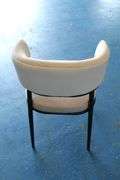 COMFY CURVED BACK CHAIR - IVORY SUEDE- LOBBY /GUEST CHAIR