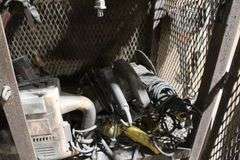 METAL CAGE WITH POWER TOOLS INCLUDED