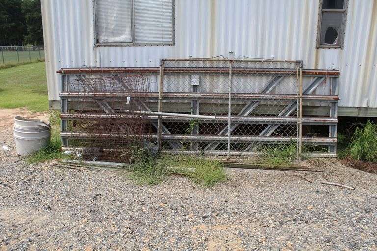 LOT OF FENCING, POSTS AND GATES AS PHOTOGRAPHED