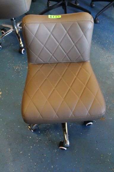 CONTEGO SPA PEDI STOOL - DIAMOND STITCH - FOSSIL GREY