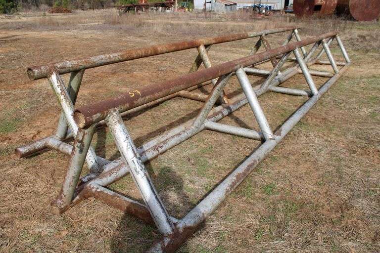 Triangular Type Pipe Rack Heavy Duty Steel Pipe Rack with triangular bracing - Lawler Auction Company