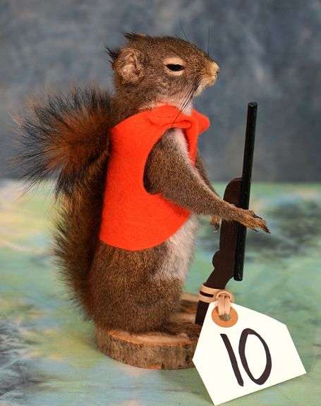 Hunter Squirrel Novelty Taxidermy Mount