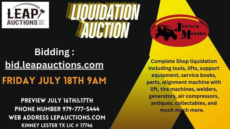 Jentsch Motors Liquidation Auction