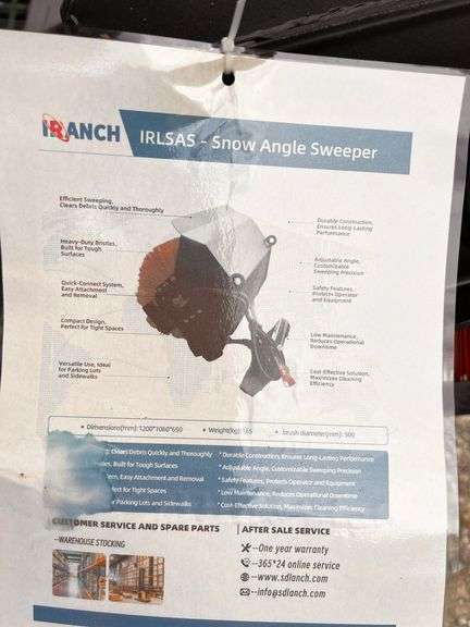 IRanch  IRLSAS  Snow Angle Sweeper  Franklin, Tx