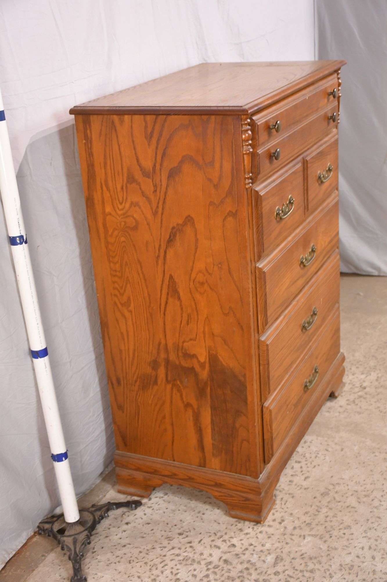 Sumter Cabinet Co. oak 5 drawer chest; 13881-F051 - R.H. Lee & Co