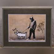 バンクシーBanksy Keith Haring Dog 白黒 ２体 フィギュア バンクシーBanksy Keith Haring Dog 白黒 2体 フィギュア