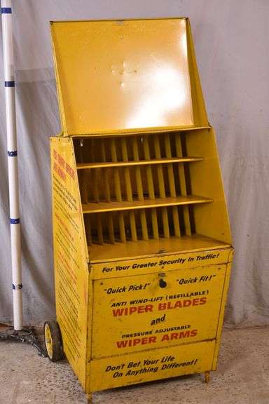 Vintage metal Anco wiper blade cart; 13024-618 - R.H. Lee & Co