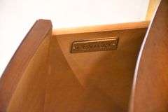 Pair of Century "Omni Bunching" bowfront curio cabinets; 68-5909