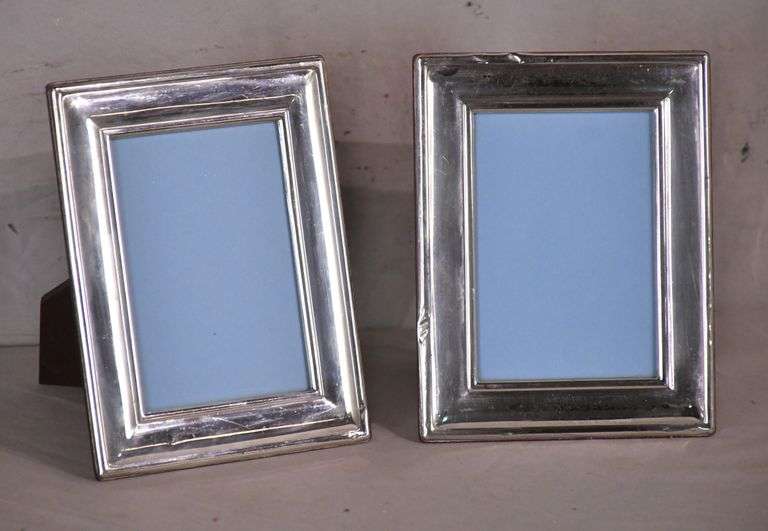 Pair of Carrs sterling silver picture frames; 869396 R.H. Lee & Co