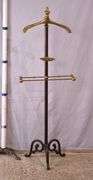 Ornate brass and iron valet stand; 336-3833