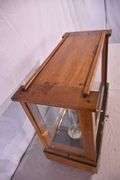 Becker Brothers balance scales in mahogany and glass single drawer case; 697-1435
