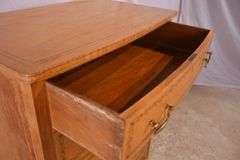 Inlaid satinwood 5 drawer bowfront chest; 74-11645