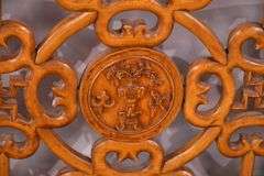 Carved Oriental style bench; 336-3866