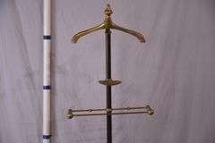 Ornate brass and iron valet stand; 336-3833