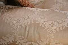 Upholstered sofa with 3 matching throw pillows; 336-3859