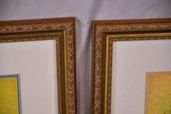 2 framed floral still life prints by Vincent Van Gogh; 975-1572