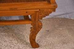 Carved Oriental style bench; 336-3866