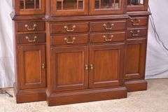 Drexel Heritage mahogany 2 part breakfront; 15961-225