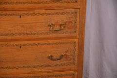 Inlaid satinwood 5 drawer bowfront chest; 74-11645