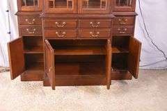 Drexel Heritage mahogany 2 part breakfront; 15961-225