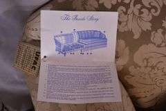 Key City upholstered camelback sofa; 15961-230