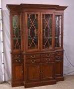 Drexel Heritage mahogany 2 part breakfront; 15961-225