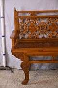 Carved Oriental style bench; 336-3866