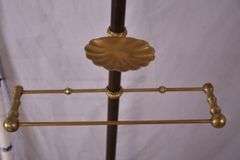 Ornate brass and iron valet stand; 336-3833