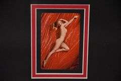 Pair of framed playing cards featuring nude Marilyn Monroe scenes by Tom Kelly; 975-1573