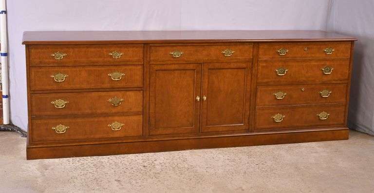 Baker inlaid walnut credenza; 15187-001