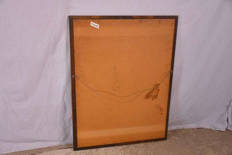 Large mirror with cherry frame; 55-11254C