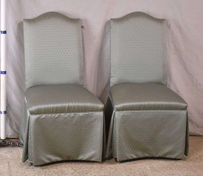Pair of Fairfield upholstered Parson's chairs; 44-426