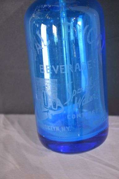 2 vintage seltzer bottles; 13024-860