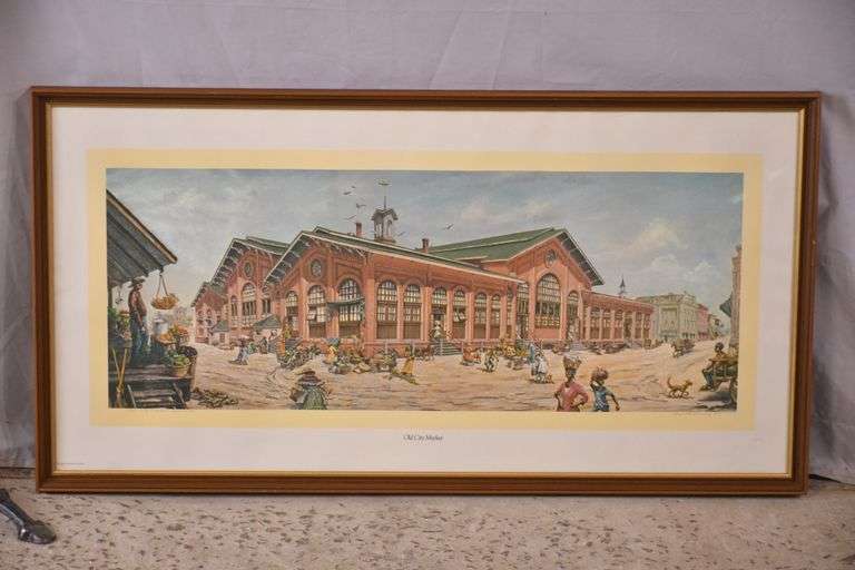 Framed print "Old City Market, Savannah" by Augusta Oelschig; 14588-084