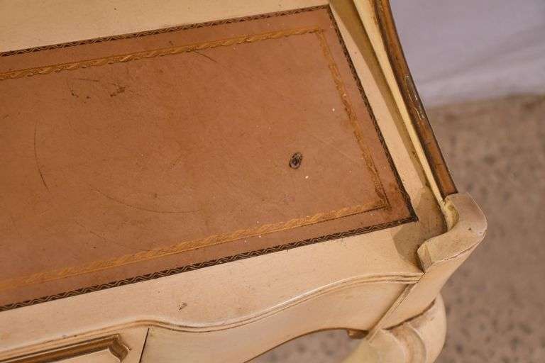 Yellow French style step-back desk; 8009-001