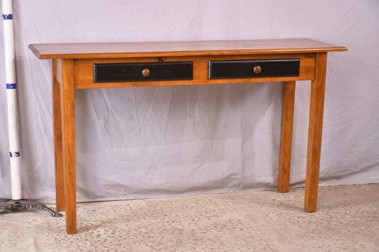 Pine 2 drawer sofa table; 68-5303