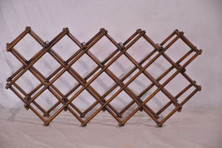 Small rattan wine rack; 336-3902