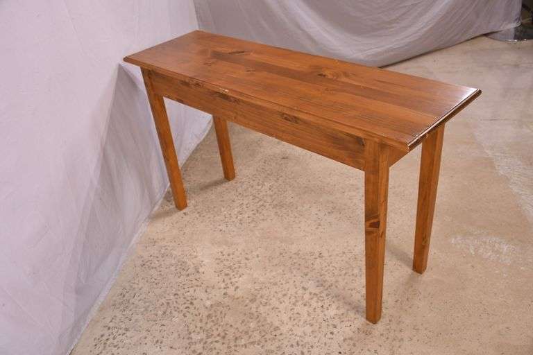 Pine 2 drawer sofa table; 68-5303