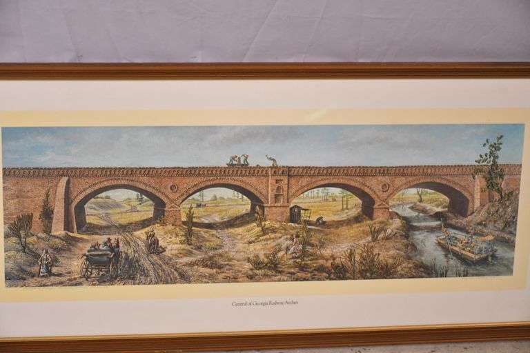 Framed print "Central of Georgia Railway Arches, Savannah" by Augusta Oelschig; 14588-083