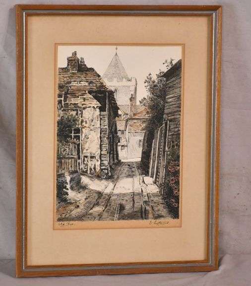 Signed vintage print "Old Rye"; 44-425