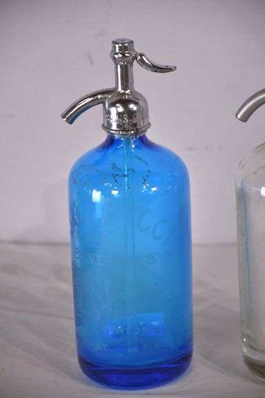 2 vintage seltzer bottles; 13024-860