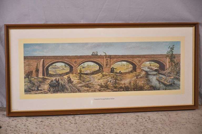 Framed print "Central of Georgia Railway Arches, Savannah" by Augusta Oelschig; 14588-083