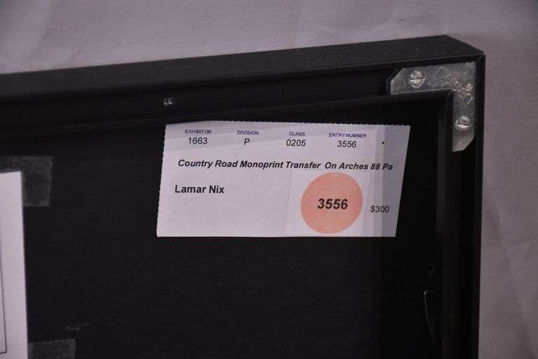 Framed print "Country Road" by Lamar Nix; 6117-032