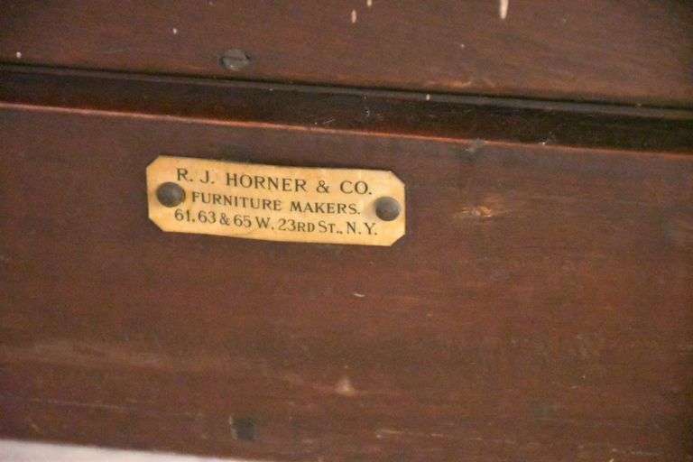 R. J. Horner mahogany shaving mirror with 2 drawers; 55-11229