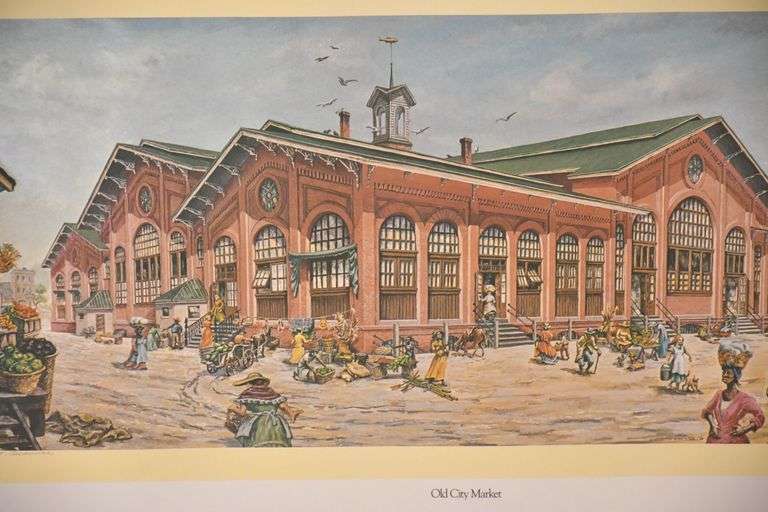 Framed print "Old City Market, Savannah" by Augusta Oelschig; 14588-084